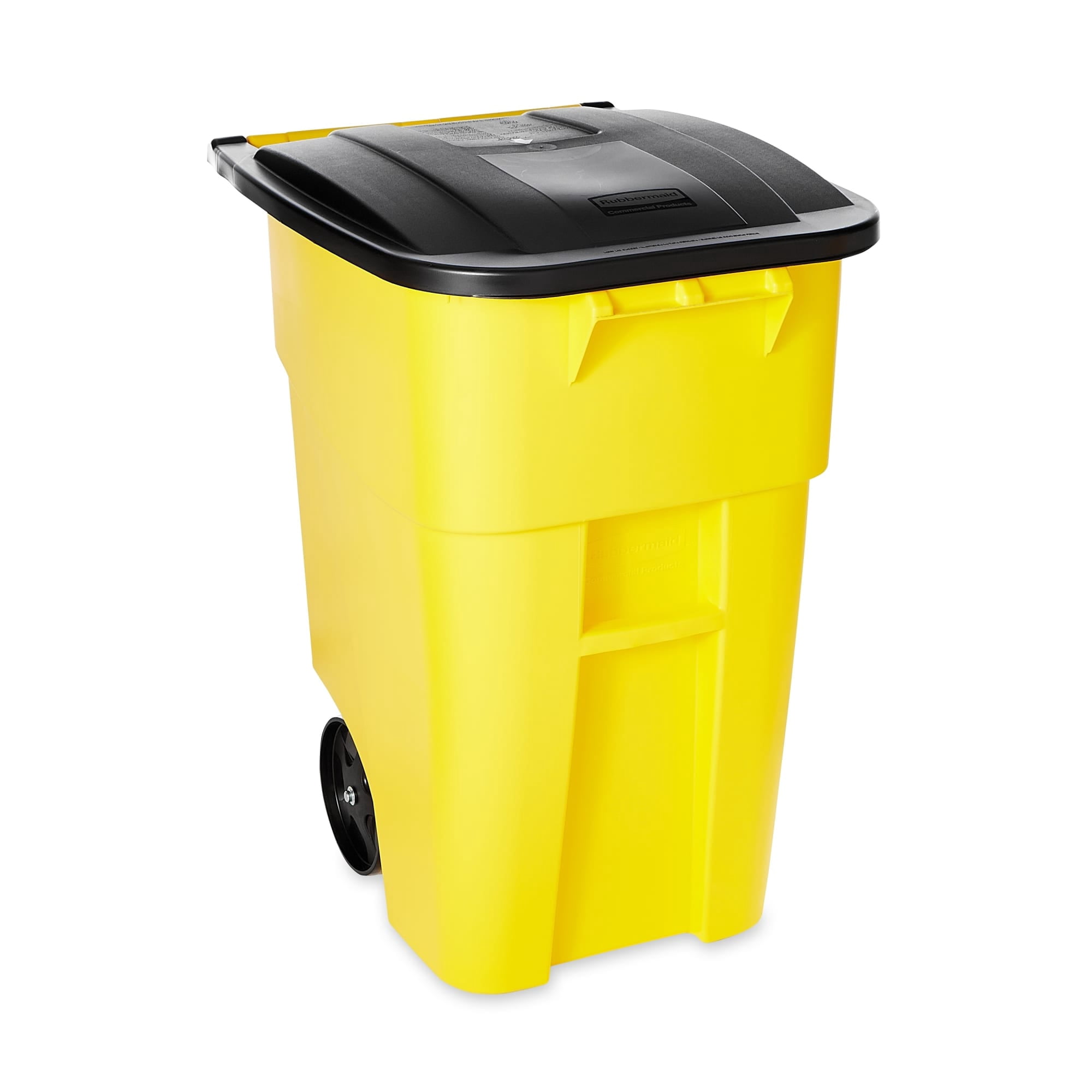 Rubbermaid Commercial Products 50 Gallon Rollout Trash Can, Blue