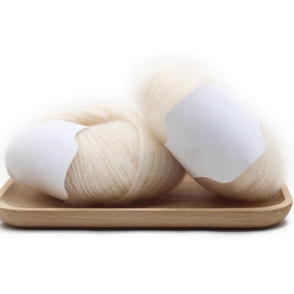 3 Rolls Acrylic Fiber Mohair Wool Knitting Yarn for Shawl Scarf Crochet Supplies Linen 0.9mm 284.34 Yards(260m)/roll Acrylic Fiber