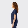 thumbnail image 2 of SPECTRUM UNIFORMS Wynd Women's Tuckable Scrub Top V-Neck Soft Fabric, Outfit Ideal for Women at Hospital Workspace, Medical Practice, Medical Professionals, and Nurses Navy Blue, 2 of 3