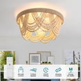 thumbnail image 3 of Ventilador de techo KAISITE de 20" estilo boho con cuentas de madera y control remoto, 3 of 9