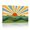 B, variant on XaaKee Solstice Horizon Art Prints Sunburst Wavy Landforms Mid-Century Canvas Wall Art Prints Inner Framed 18*12Inch