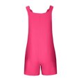 thumbnail image 3 of Youmylove Summer Solid Color Short Jumpsuits For Girls Casual Sleeveless Loose Spaghetti Strap Rompers Short Pants With Pockets Temperament Jumpsuits 7-8 Years, 3 of 4