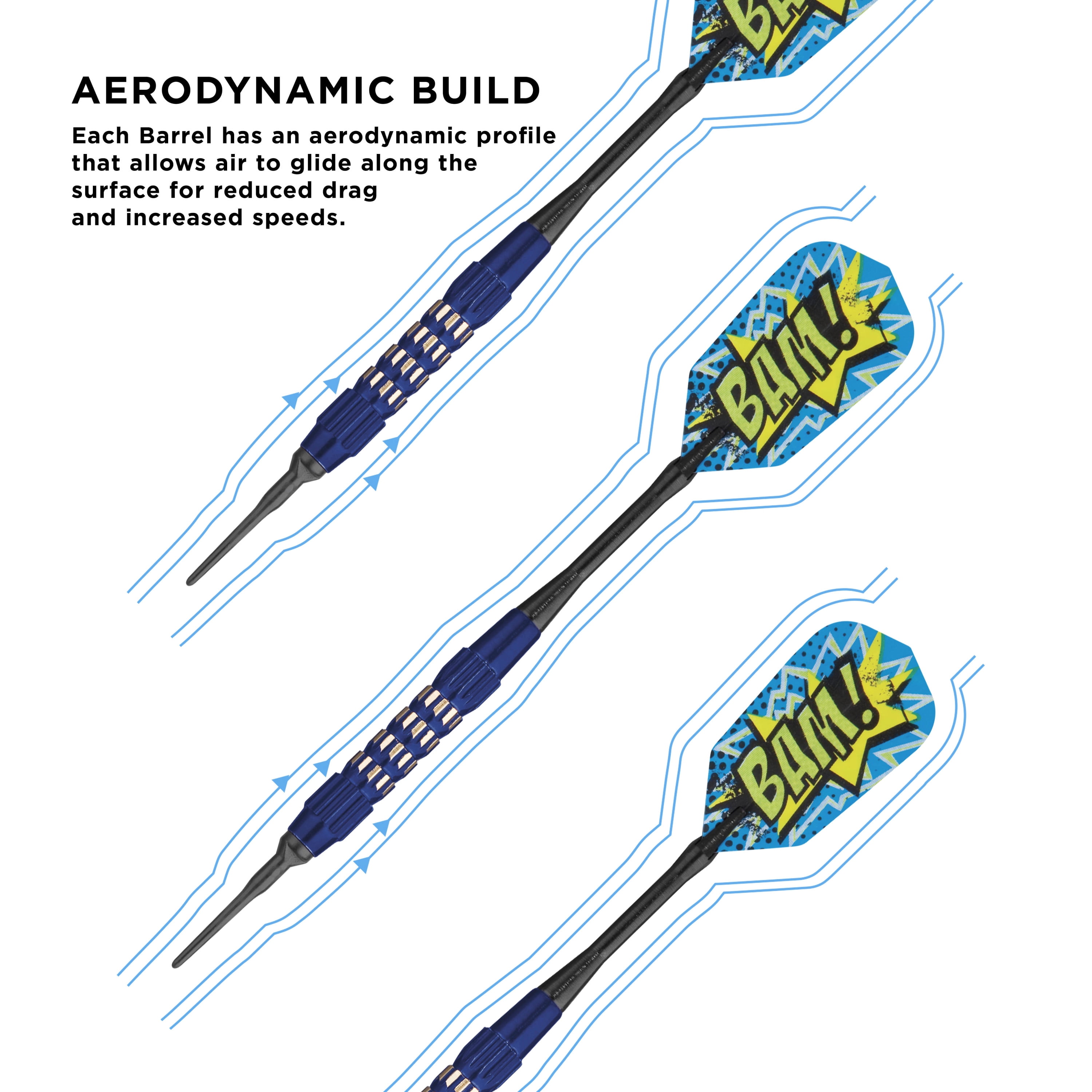 Viper Comix "BAM!" Soft Tip Dart Set, 18 Grams