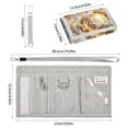 thumbnail image 3 of JIALIOU Nylon Trifold Card Wallet with ID Window Zipper Pocket for Men Women Teen Golden Light in Clouds, 3 of 7