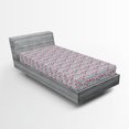 thumbnail image 2 of Ambesonne Floral Fitted Sheet, Romantic Magnolia Pattern, Twin Size, Pink Pale Blue Grey, 2 of 5