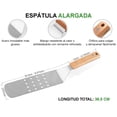thumbnail image 2 of Juego 2 espátulas de acero inoxidable con mango de madera Elly Decor ELL-ESA-01, 2 of 6