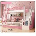 thumbnail image 3 of Litera Hello Kitty Princess, pequeño apartamento, tobogán de pie de madera maciza, cama para niños, 3 of 4