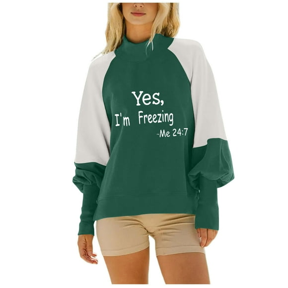 Rbaofujie Oversized Hoodie Fashion Women's Casual Long Sleeve Loose Sweater Top Green Halloween Sweaters for Women