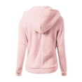 thumbnail image 5 of Womens Zip Up Hoodies Lightweight Fleece Lined Fall Winter Coats Comfy Warm Plus Size Jackets With Pockets, 5 of 5
