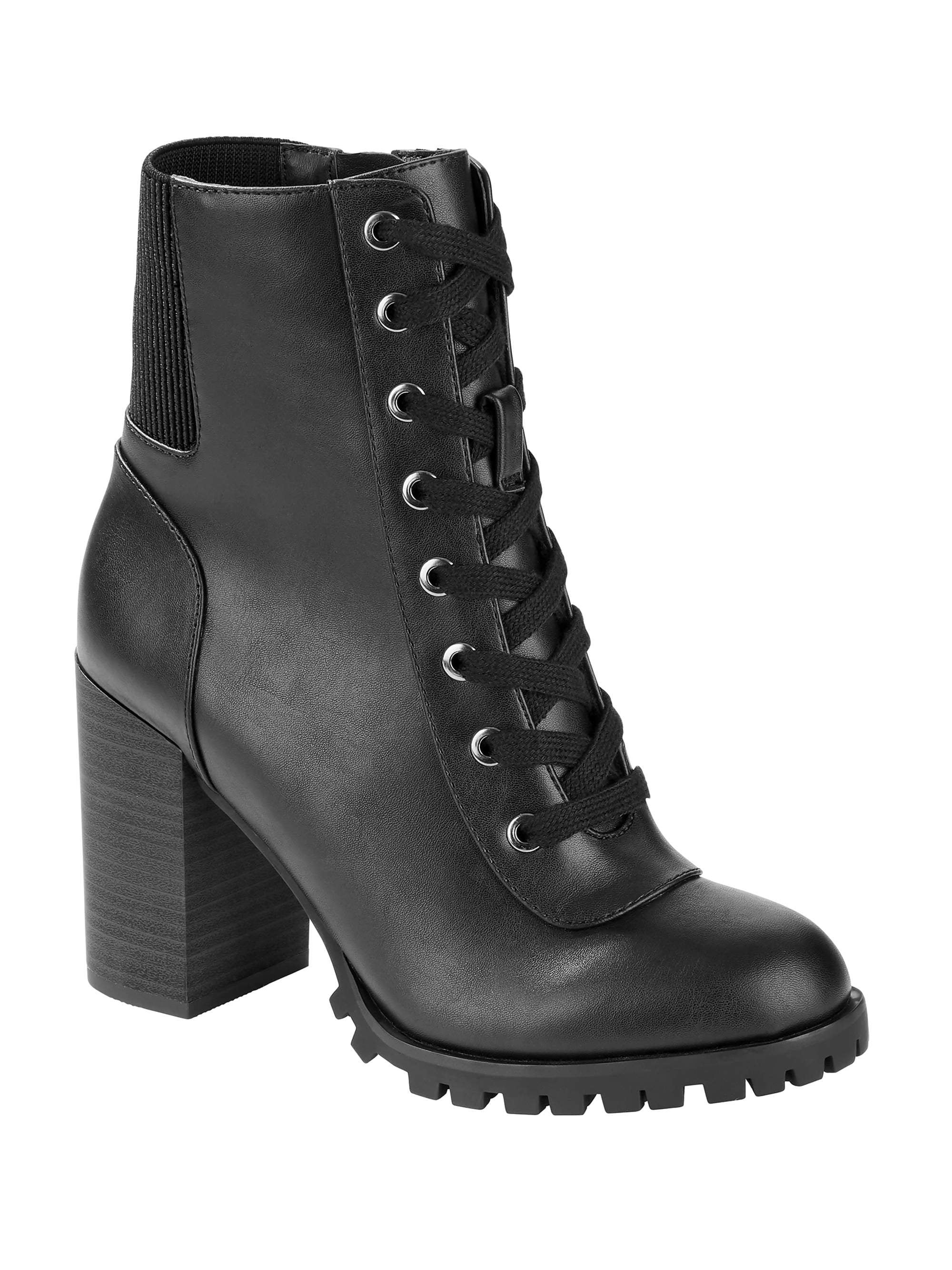 lug sole booties tan