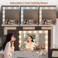 thumbnail image 3 of Vanity Desk, with LED Lights Mirror & Power Outlet, with 11 Storage Drawers, 3 Lighting Modes & Adjustable Brightness, White Dressing Table for Bedroom, 3 of 5
