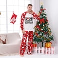 thumbnail image 2 of Nmnitkp Christmas Pajamas for Family Add Festive Atmosphere Family Christmas Pajamas Matching Sets PJ's Sleepwear Printed Top and Plaid Pants with Pockets Family Christmas Pajamas Matching Sets, 2 of 6
