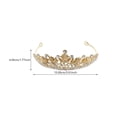 thumbnail image 4 of Shisuyan Tiara Couronne de Robe de Mariée en Alliage de Zinc avec Strass Dorés 1Ensemble, 4 of 8