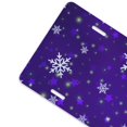 thumbnail image 2 of Zufioo Dark Purple Snowflakes Print Car Aluminum Front License Plate, 12x6 Inch Decorative Personalized Car License Plate Car Accessories, 2 of 8