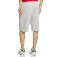thumbnail image 2 of Mitchell & Ness Mens French Terry Athletic Workout Shorts, Grey, Small, 2 of 2