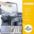 thumbnail image 2 of KANCOKIT Backpack Cooler, 40 Cans Leakproof Cooler Backpack with Padded Top Handle, Large Waterproof Insulated Camping Coolers for Beach Picnic Travel Fishing BBQ, Gray, 2 of 7