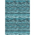 thumbnail image 1 of Ahgly Company Machine Washable Indoor Rectangle Transitional Deep-Sea Blue Area Rugs, 4' x 6', 1 of 7