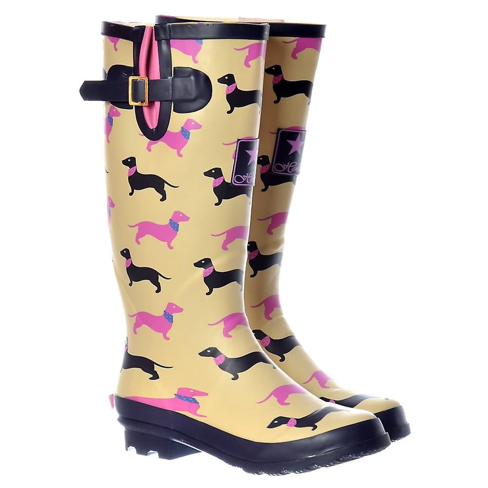 Onlineshoe Funky Flat Wellie Wellington 