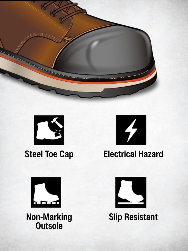 Bobcat Men’s Caliber 6” Waterproof Moc-Toe Steel Toe Work Boot, Wide Available
