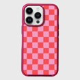 thumbnail image 1 of Caseco Mag-Safe iPhone 13 Pro Pink Checkerboard Print Case, 1 of 5