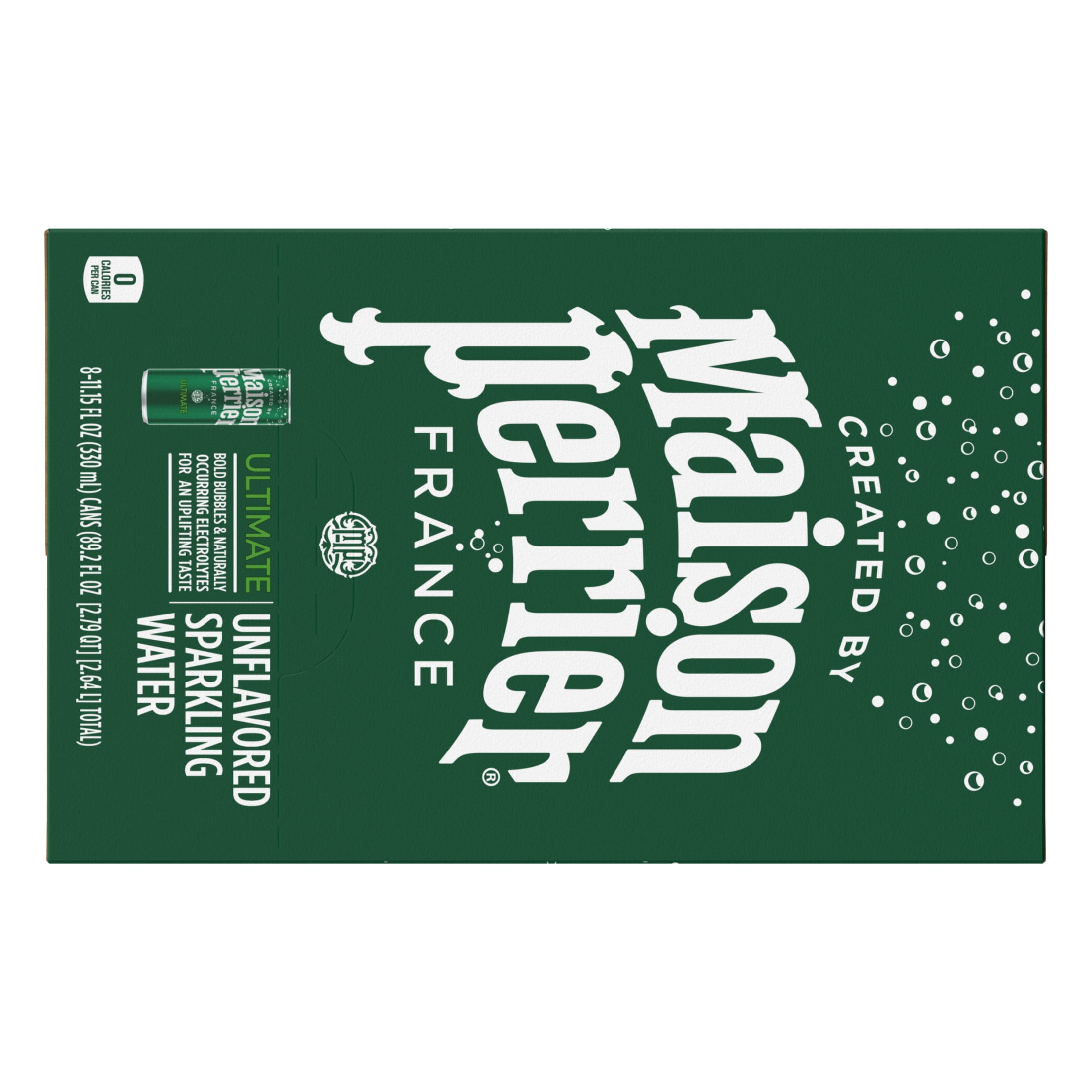Maison Perrier Unflavored Ultimate Sparkling Water, 11.15 fl oz, 8 Pack Cans
