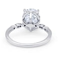 thumbnail image 3 of Solitaire Accent Oval Women Engagement Ring Cubic Zirconia 925 Sterling Silver, 3 of 5