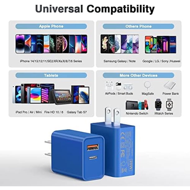 Chargeur USB C Rapide 20 W Secteur + Câble Pour iPhone 14/13/12/11/XR/ – MULTI ACCESS