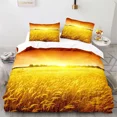thumbnail image 4 of 2024 Gold Wheat Field Duvet Cover 3D Print Bedding Set Microfiber Comforter Cover With Pillowcases King For Kids Adults r, 4 of 7