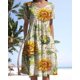 thumbnail image 2 of Vestido Medlor para mujer, bohemio, manga corta, estampado floral 2025, 2 of 6