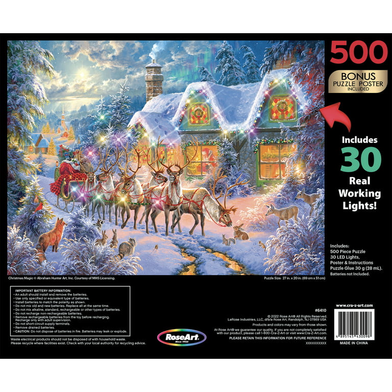 Christmas by the Fireplace 500 Piece Puzzle - Quick Ship