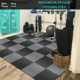 thumbnail image 3 of MAXVINI 23.6" x 23.6" Diamond Non-Slip EVA Interlocking Foam Tiles, 48-Tile/dark gray, 3 of 10