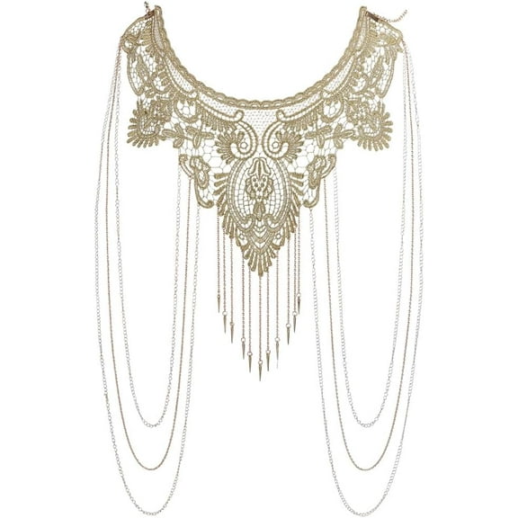 Boho Gold Body Chains Body Chain Lace Bikini Body Chain Alloy Shoulder Bra Body Chain Sexy Lace Shoulder Necklace Chain
