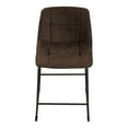 thumbnail image 5 of Furniture of America Perri Modern Chenille Counter Height Dining Chairs, Brown (Set of 2), 5 of 16