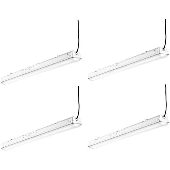 Hyperikon LED Vapor Proof Fixture, 40W=100W, Garage Lighting, Frosted Lens, UL, DLC, Daylight White, 4 Pack