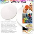 thumbnail image 2 of Ceramic Tiles for Craft Coasters - Pixiss 100 Pack Round 4-Inch Blank Coasters Glazed Ceramic Coasters & 100 Cork Backings Ceramic Tile Craft Coasters for Alcohol Inks, Painting, Acrylic Pouring, DIY, 2 of 9