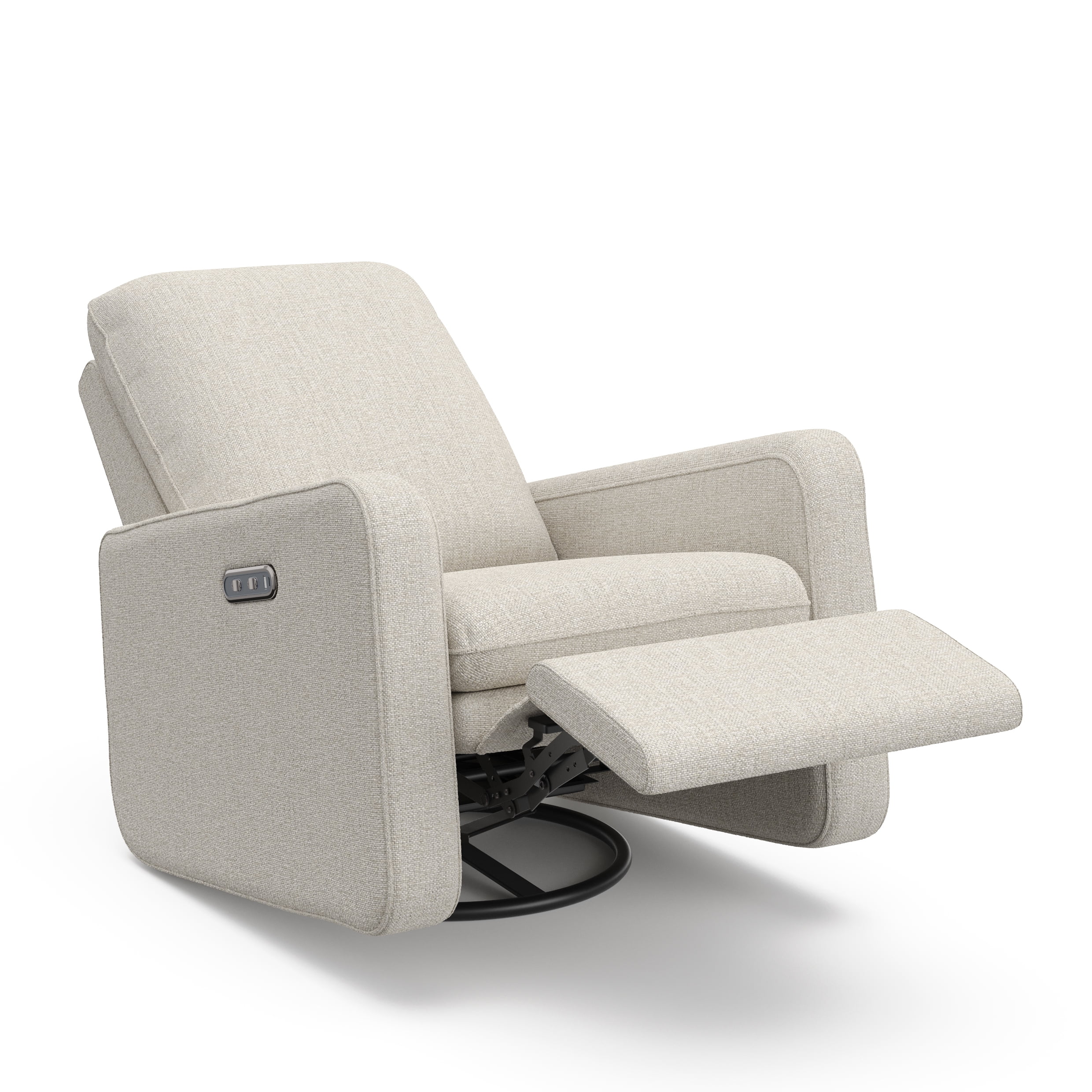 Graco Teddi Infant Power Recliner Swivel Glider with USB, Dune Basketweave