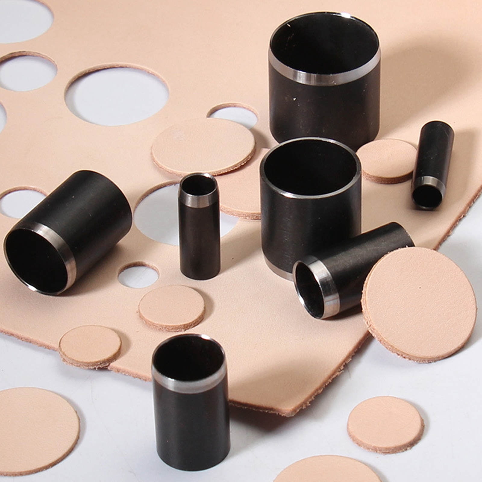 JIAHAOO Portable Leather Hole Punch Set 25Pcs Handheld Manual Tool For DIY Crafting Jewelry Making Leather Work