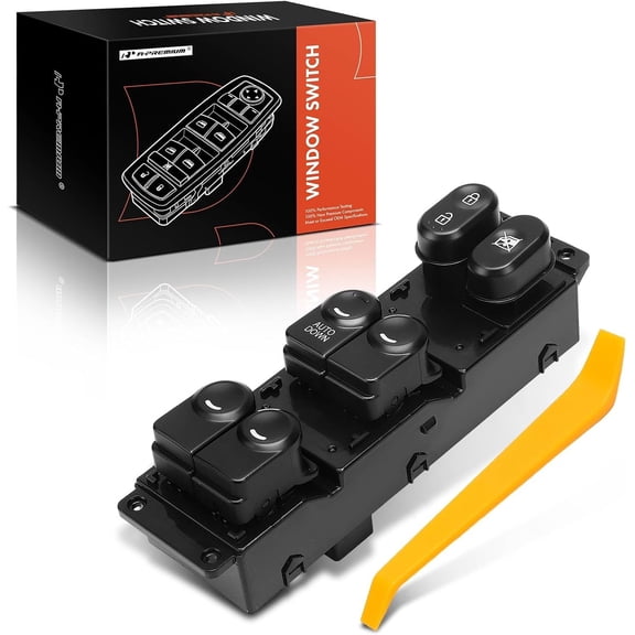 A-Premium - Front Left Driver Side - Master Power Window Switch - Compatible with Hyundai Accent 2014 2015 2016 2017 - Replace# 93570-1R111