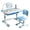Blue_Desks_D18, variant on Kids Desk and Chair Set, Height Adjustable Kids Study Table and Chair Set, Children School Desk with Storage Drawer and Book Stand, Ergonomic Child Toddler Deskwith Sitting Posture Corrector (Pink)