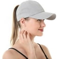 thumbnail image 6 of Womens Criss Cross Ponytail Baseball Cap Adjustable High Messy Bun Ponycap Quick Drying Hat, 6 of 7