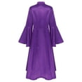 thumbnail image 2 of Zaldita Women's Church Clergy Dress Flared Sleeve Maxi Dress Choir Robe Priest Robe Liturgical Robe Purple M, 2 of 5