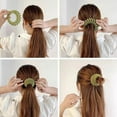thumbnail image 2 of Linyer Female Birdnest Hairclip Decoration High Ponytail Fixed Grab Clip Hairband Claw Headwear Hair Styling Accessory for Working Khaki, 2 of 7