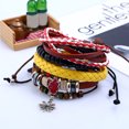 thumbnail image 3 of Ethnic Tribal Braided Bracelet, Durable Wide Application Fashionable Lightweight Multilayered Stackable Bracelet 2 Set  for Shopping, 3 of 8