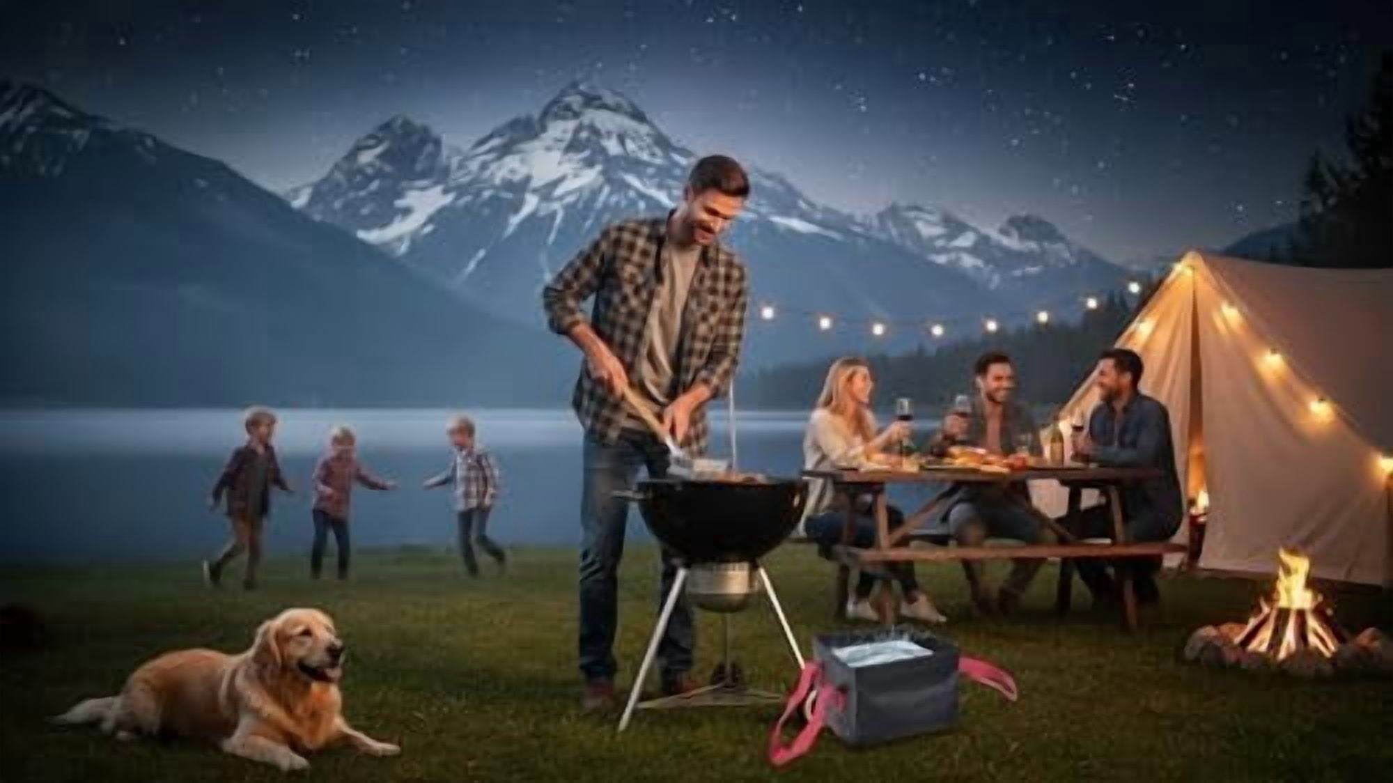 RibRave Grill Brush Bristle Free, 304 Stainless Steel Food-Grade Brush Head with Scraper, Safe BBQ Outdoor Grill Cleaning Brush Strong Barbecue Brush Cleaner Non Wire for Grill Grate/Wooden Handle