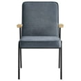 thumbnail image 5 of Side Dining Chair Armchair, Light Blue, Fabric, French Kitchen Cafe Bistro Hospitality Restaurant, Modern Contemporary HB36875, 5 of 9
