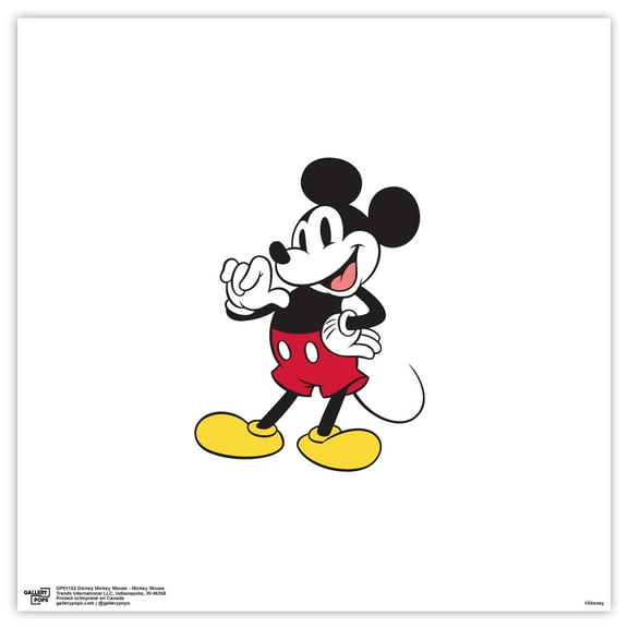 Gallery Pops Disney Mickey Mouse - Mickey Mouse Wall Art, Unframed Version, 12" x 12"