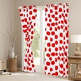 thumbnail image 4 of Feelyou Simple Polka Dot Black Out Curtains, Chic Brush Artwork Curtains Pack of 2 (42x63 Each), White Red Cartoon Bedroom Curtains, Curtains and Drapes Decor, 4 of 7