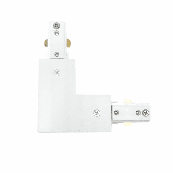 H Track L Connector H Type Single Circuit 3-Wire-1 Track Lighting H Track System Track Lighting Accessories White