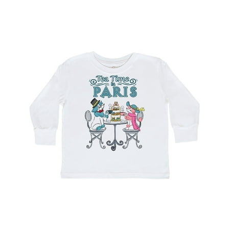

Inktastic Tea Time In Paris-Colorful French Poodles Gift Toddler Boy or Toddler Girl Long Sleeve T-Shirt