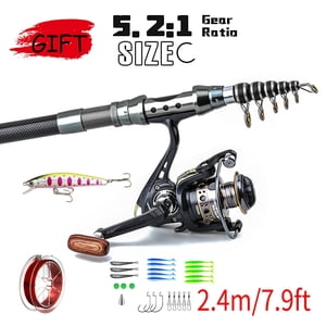 Zhangmingg 1.8m 3.0m Tige de pêche télescopique Tige combiné de pêche Tige Combo Tombeau et gauche et main droite Tige glaciale de clam pour la glace de glace costume de flottaison pour les hommes Drop Shot Crochet Stringer